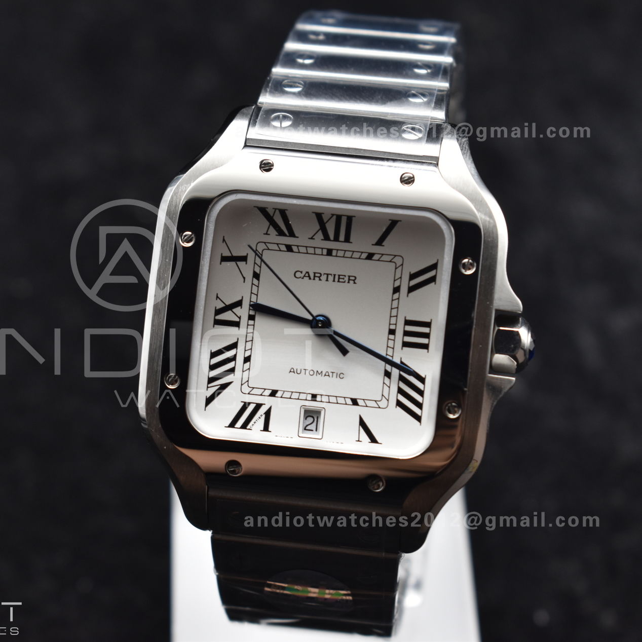 Santos de Cartier 40mm SS 2018 BVF 1:1 Best Edition White Dial on SS SmartLinks Bracelet MIYOTA 9015 V2